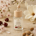 Cherry Almond Car Air Freshener — 8 mL glass bottle with wood cap