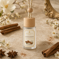 Cinnamon Car Air Freshener — 8 mL glass bottle with wood cap
