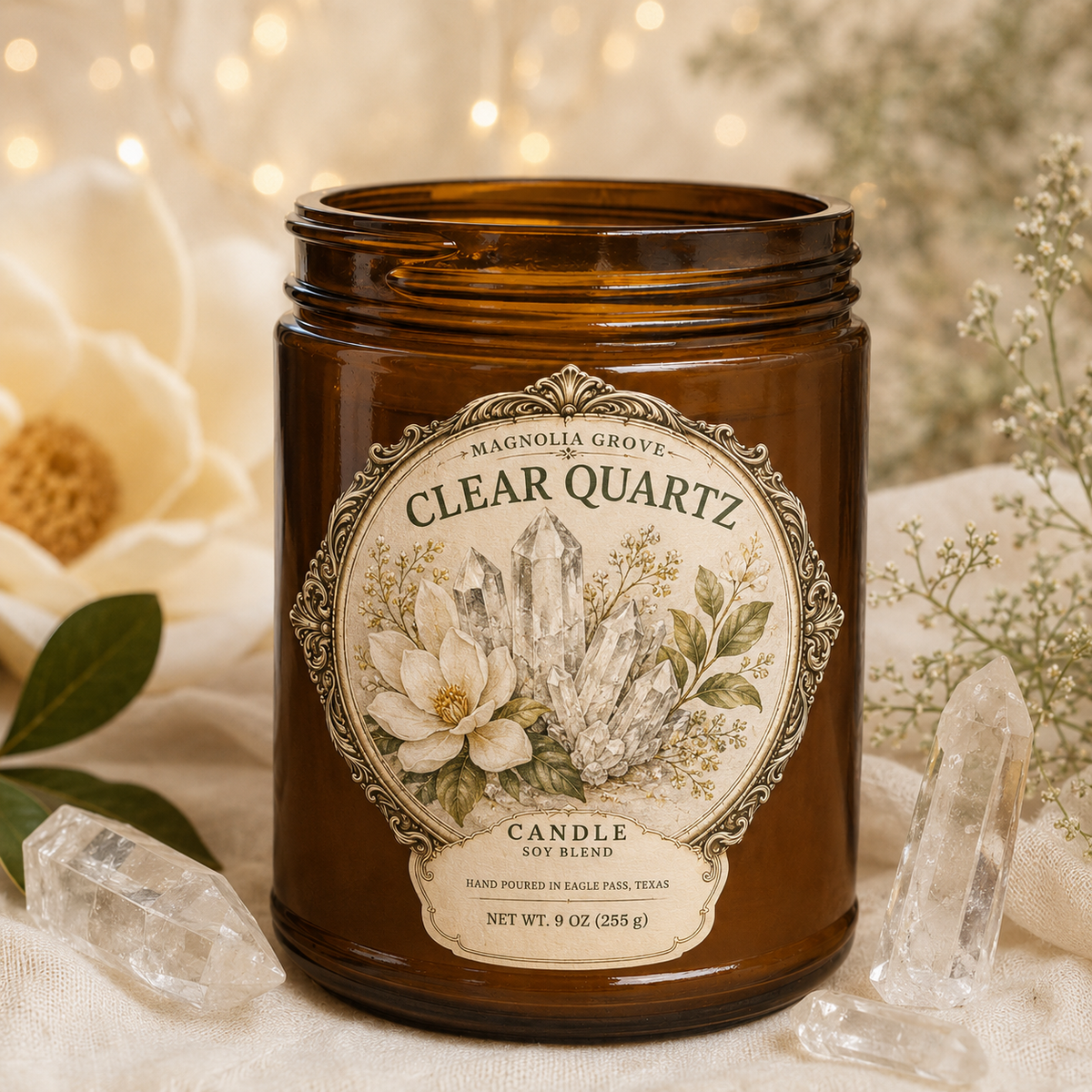Clear Quartz Candle