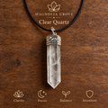 Clear Quartz pencil pendant — main branded image