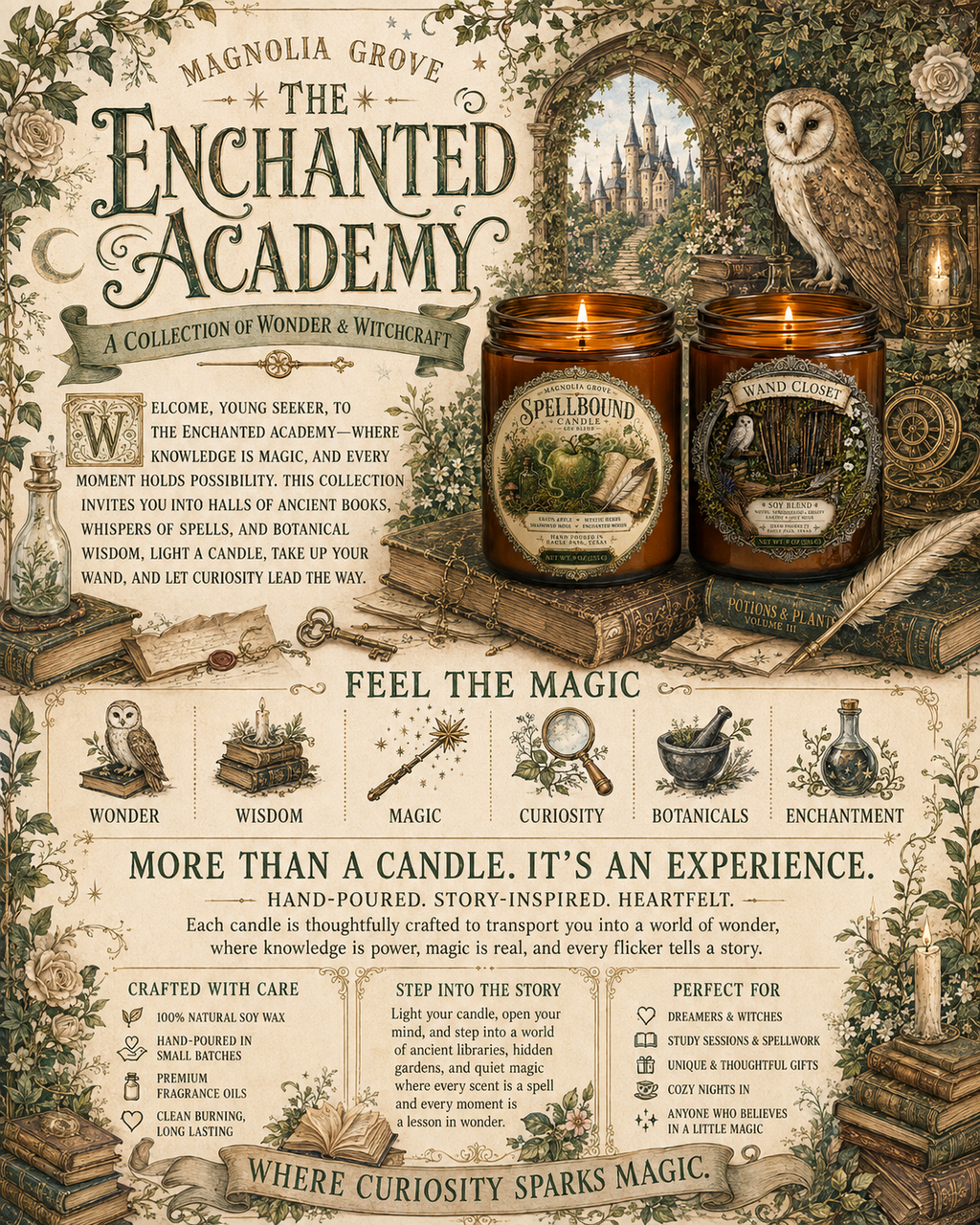 Greenhouse No. 2 9 oz storybook candle from Magnolia Grove Gifts