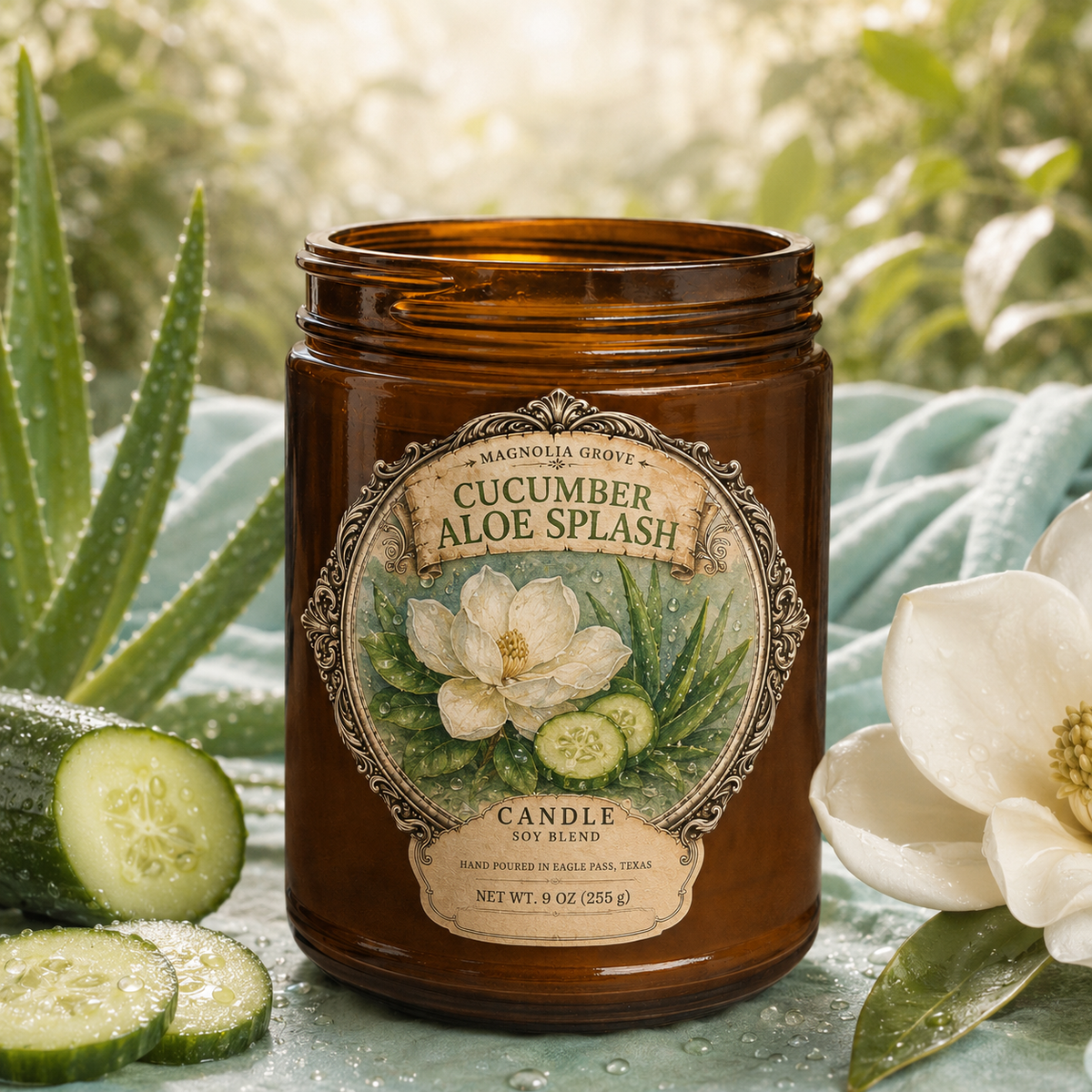 Cool Cucumber Garden Gift Pack — included candle: Cucumber Aloe Splash