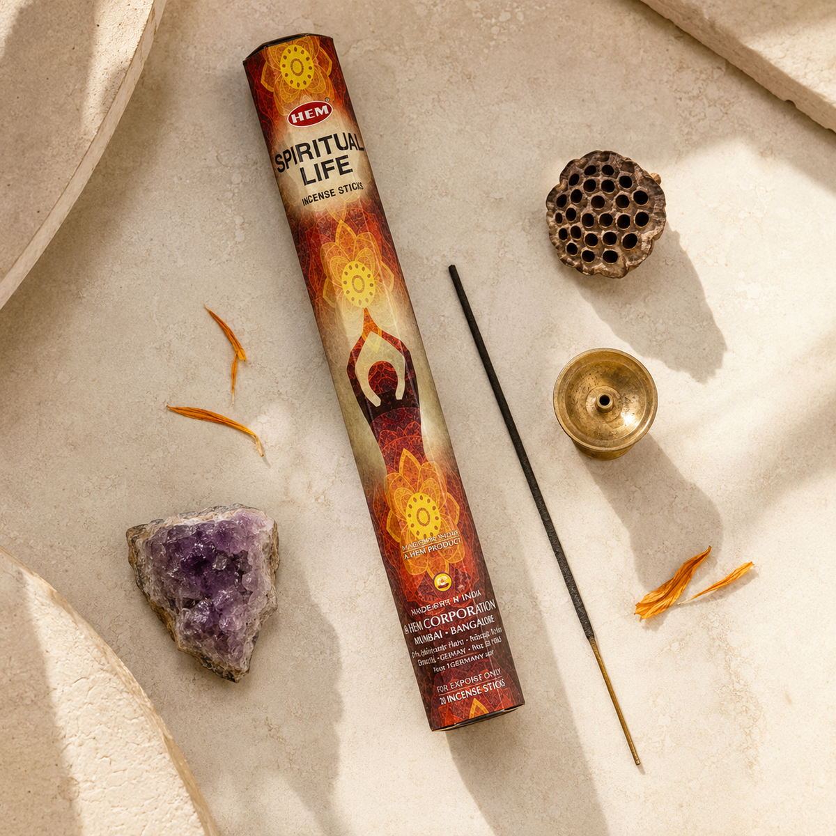 HEM Spiritual Life Incense Sticks 20 Count package