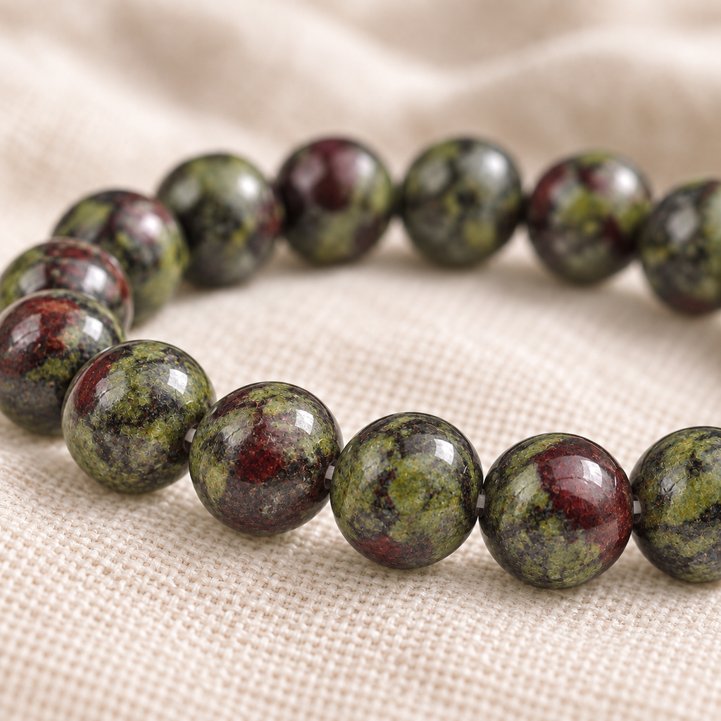 Dragons Blood 8mm Crystal Stretch Bracelet – macro