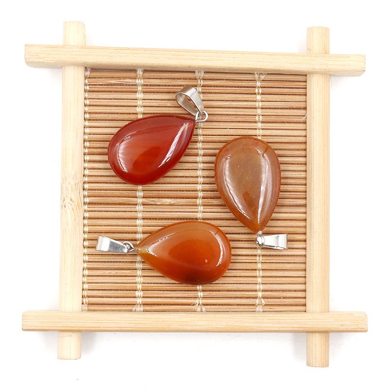 Carnelian drop pendant — supplier photograph