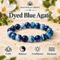 Dyed Blue Agate 8mm stretch bracelet hero