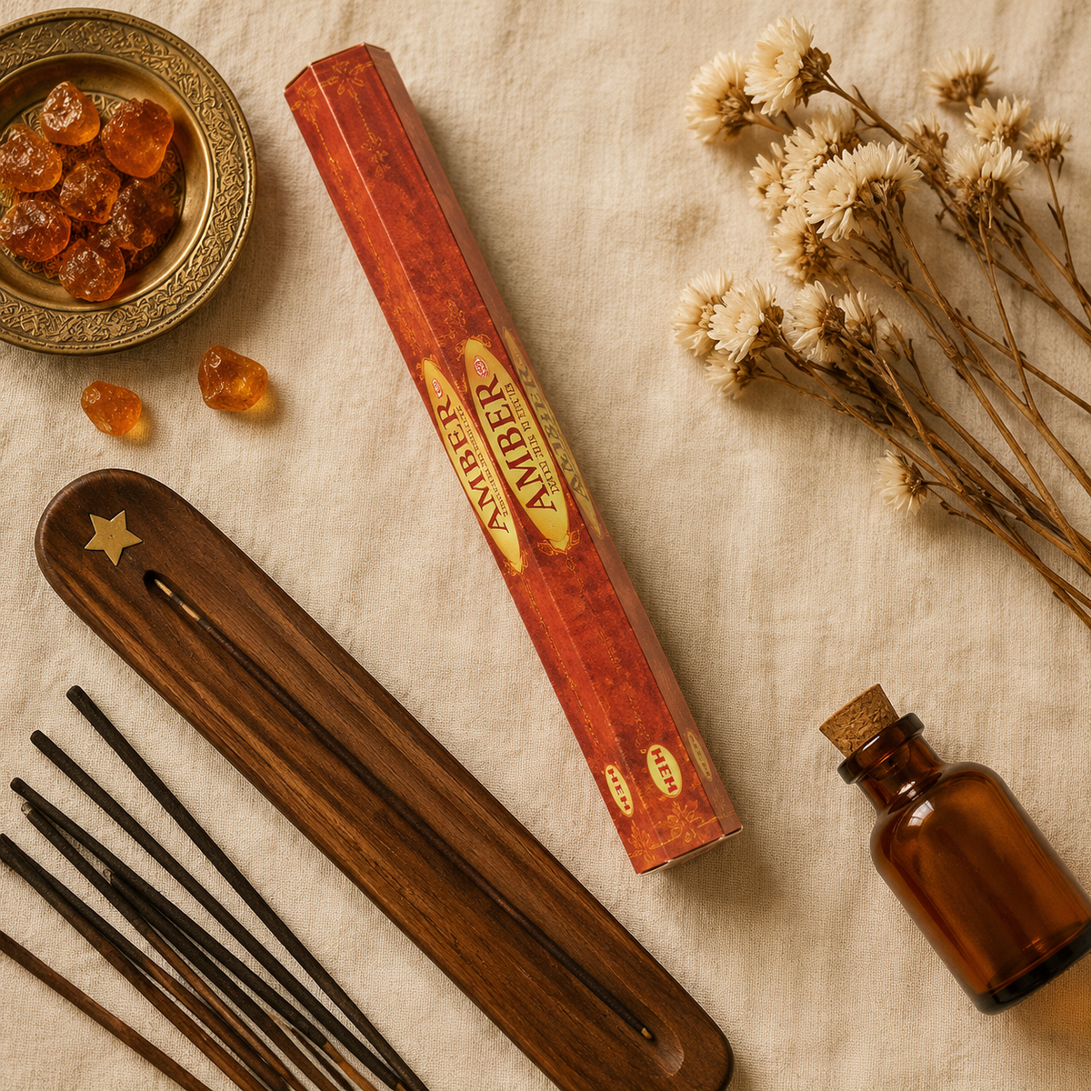 HEM Amber Incense Sticks – 20 Count