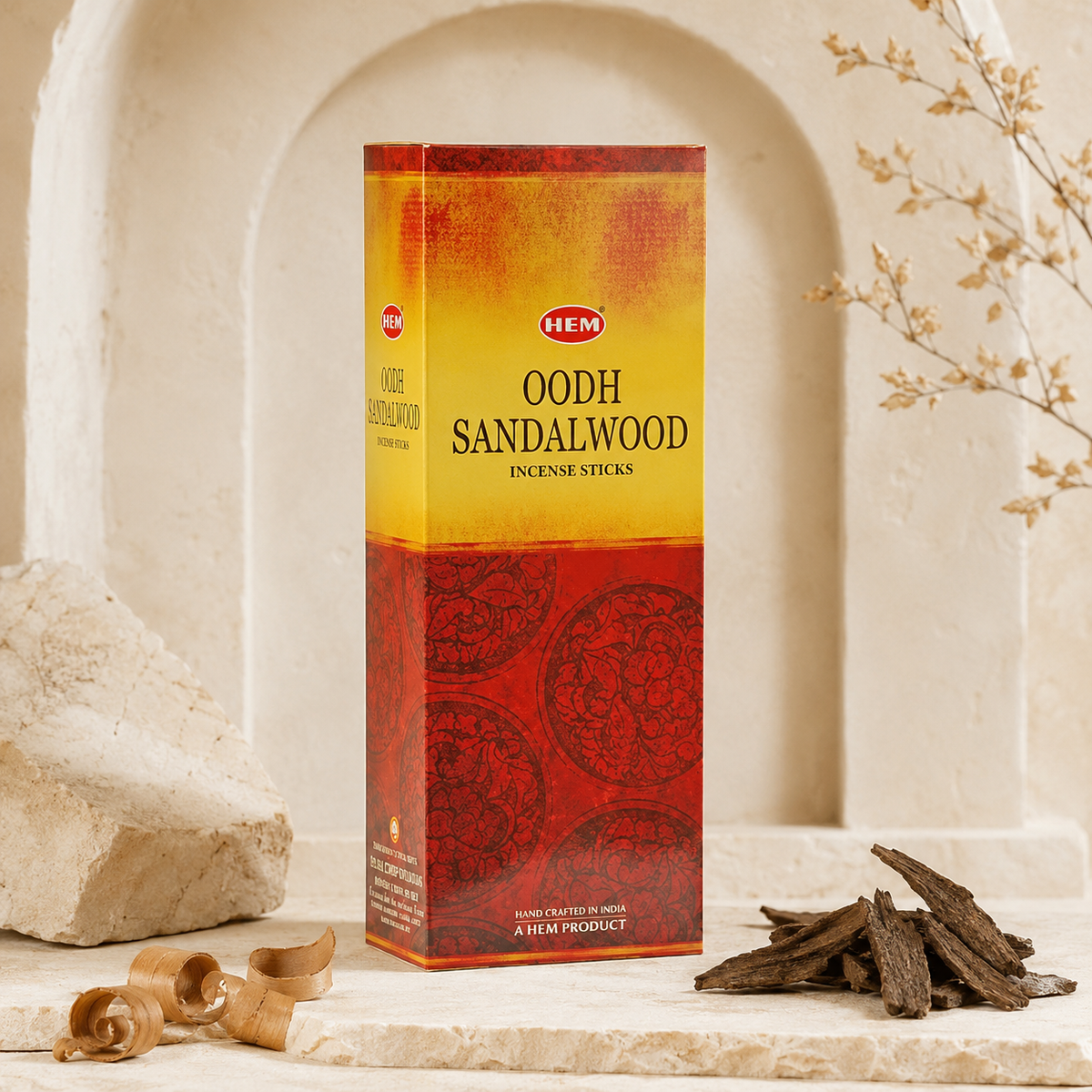HEM Oudh Sandalwood Incense Sticks – 20 Count