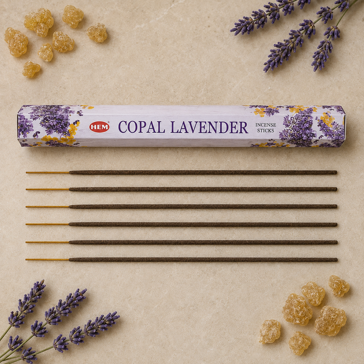 HEM Copal Lavender Incense Sticks – 20 Count