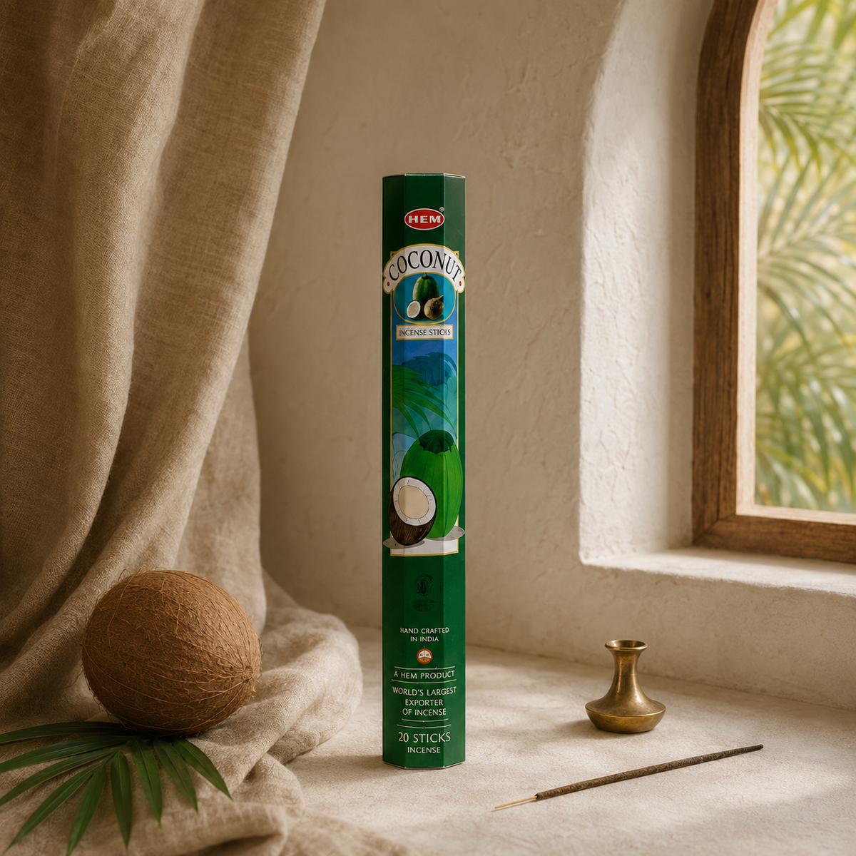 HEM Coconut Incense Sticks – 20 Count