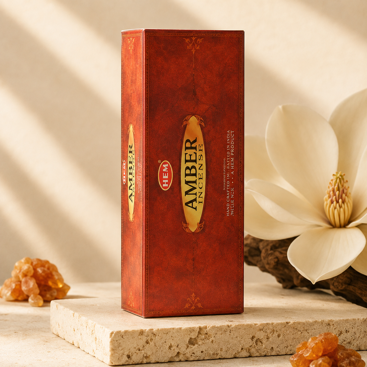 HEM Amber Incense Sticks – 20 Count