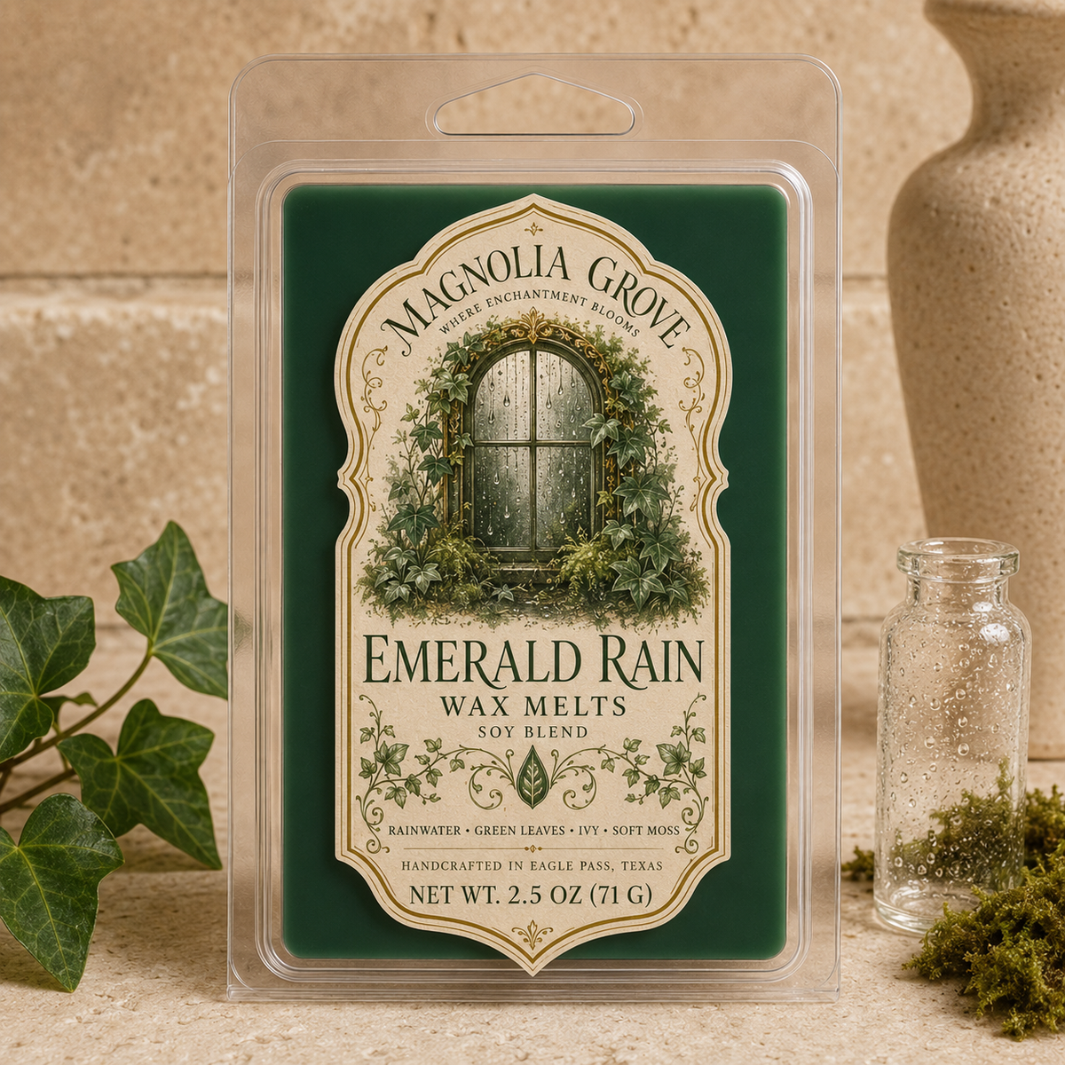 Magnolia Grove Emerald Rain Wax Melts