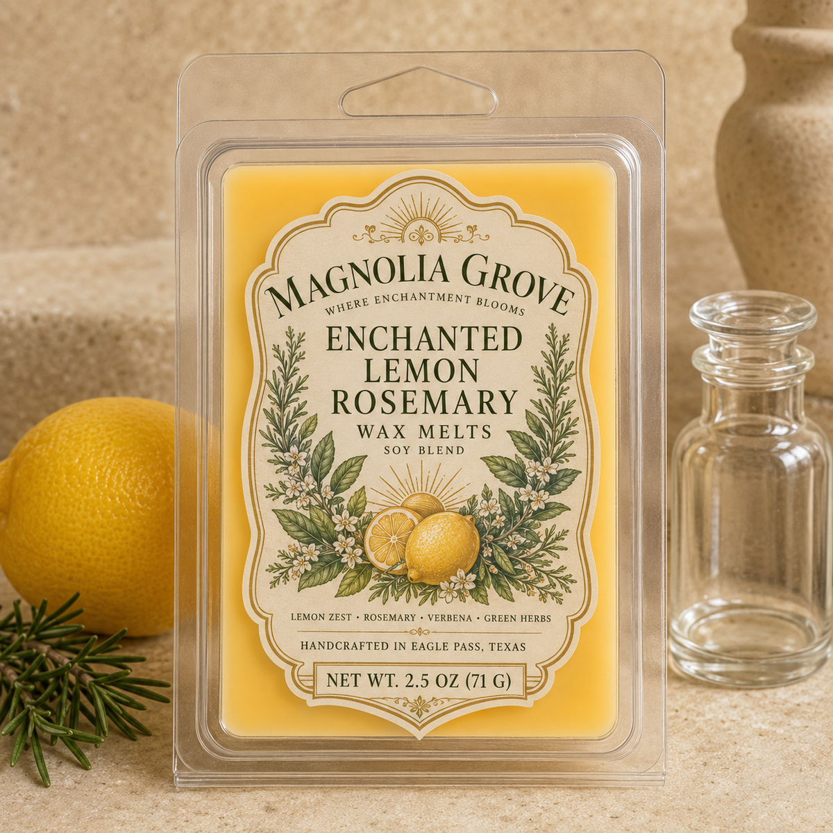 Magnolia Grove Enchanted Lemon Rosemary Wax Melts
