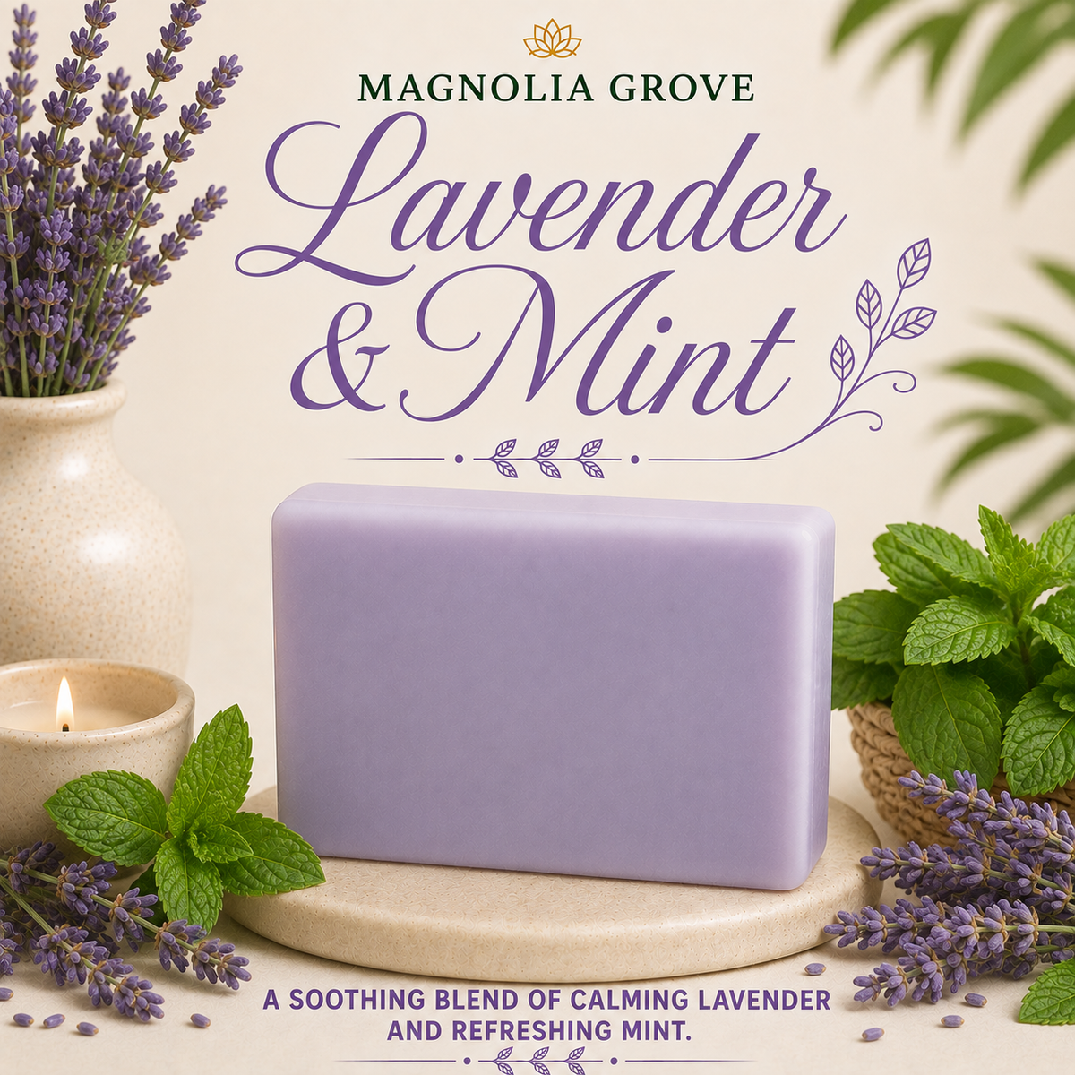 Lavender Mint - Glycerin & Goat Milk Soap