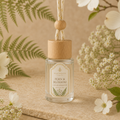 Fern & Blossom Car Air Freshener — 8 mL glass bottle with wood cap