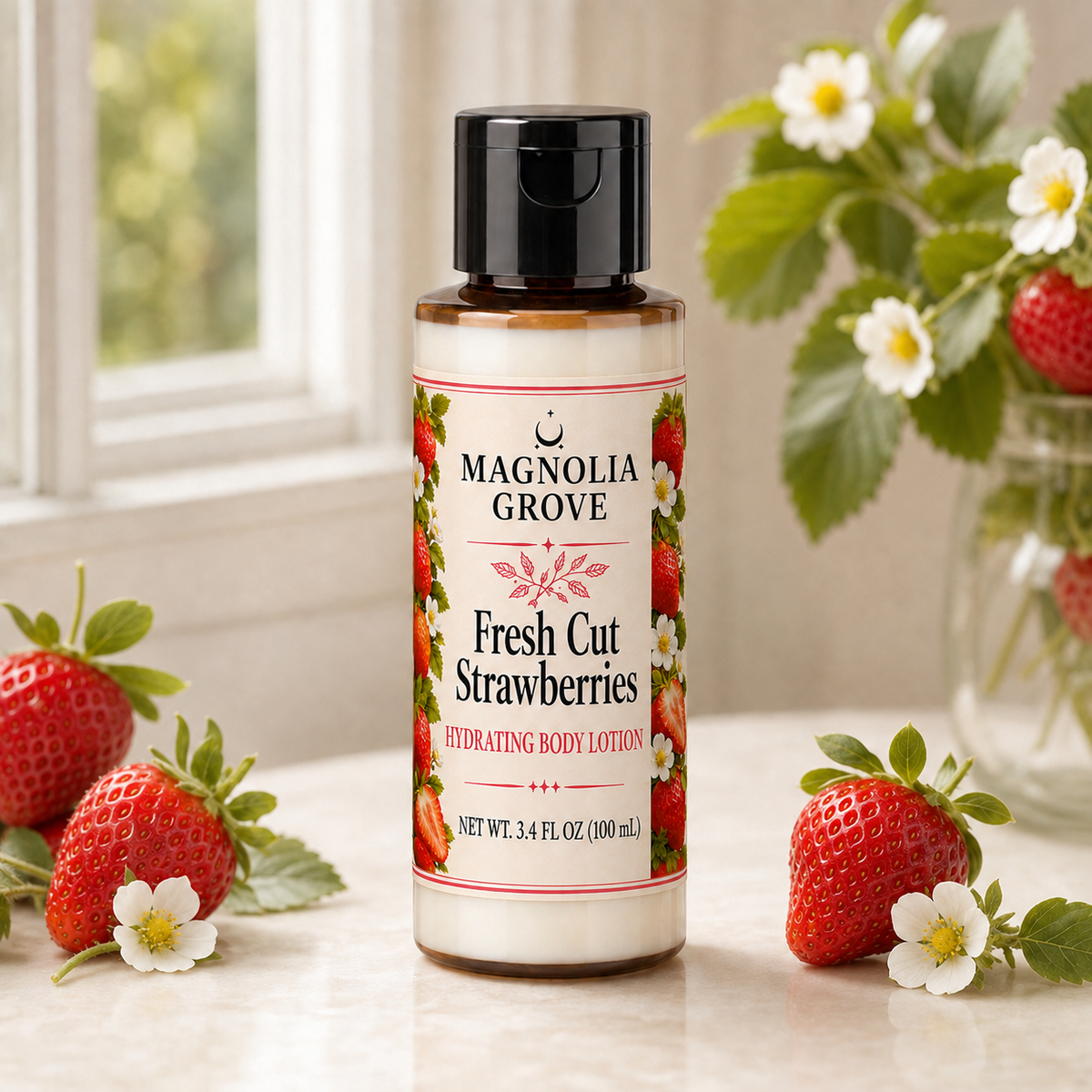 Strawberry Sunshine Gift Pack — included lotion: Fresh Cut Strawberries