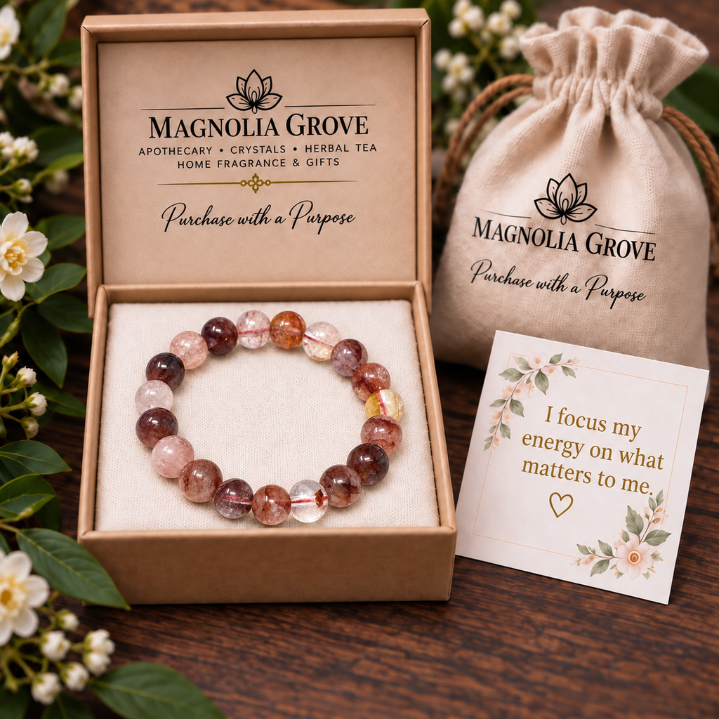 Fire Quartz 8mm stretch bracelet – gift