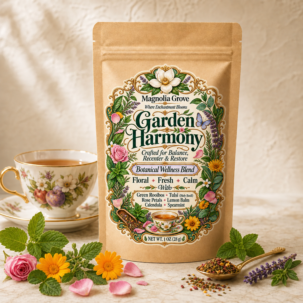 Garden Harmony tea pouch — clean primary