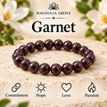 Garnet 8mm stretch bracelet hero