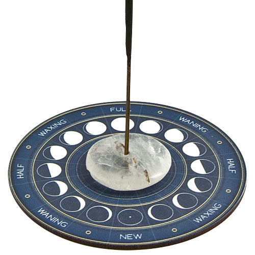Moon Phase Incense Stick Burner – 4"D – Sold Individually — view 1