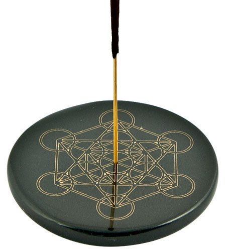 Metatron in Gold Incense Stick Burner/Altar Tile – 3"D – Sold Individually — view 1