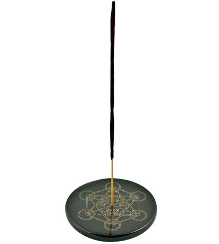 Metatron in Gold Incense Stick Burner/Altar Tile – 3"D – Sold Individually — view 2