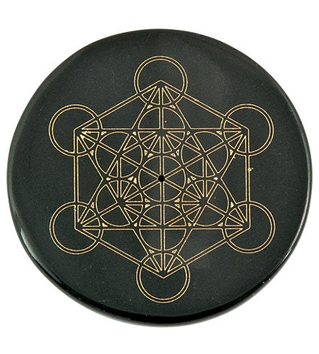 Metatron in Gold Incense Stick Burner/Altar Tile – 3"D – Sold Individually — view 3