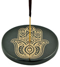 Hamsa Hand in Gold Incense Stick Burner/Altar Tile – 3"D – Sold Individually — view 1