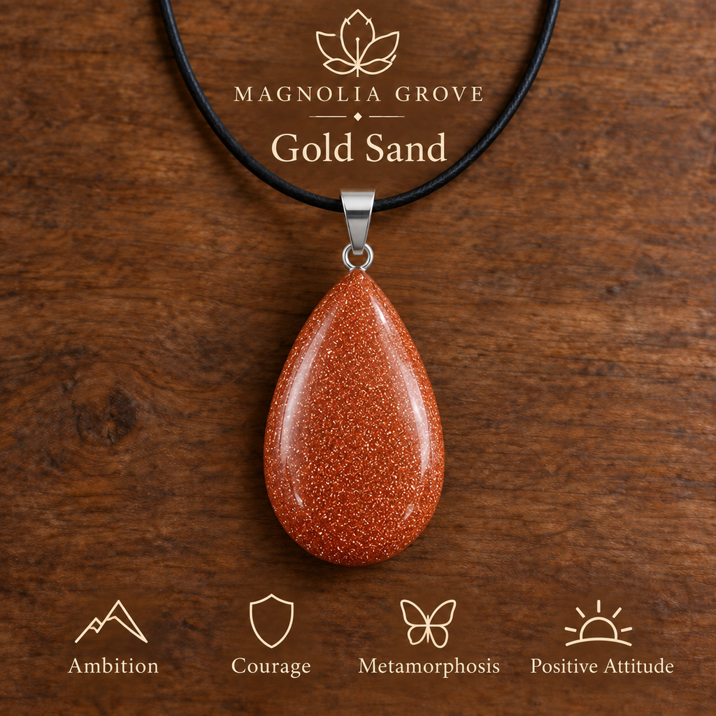 Gold Sand drop pendant — main