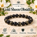 Gold Sheen Obsidian 8mm stretch bracelet hero
