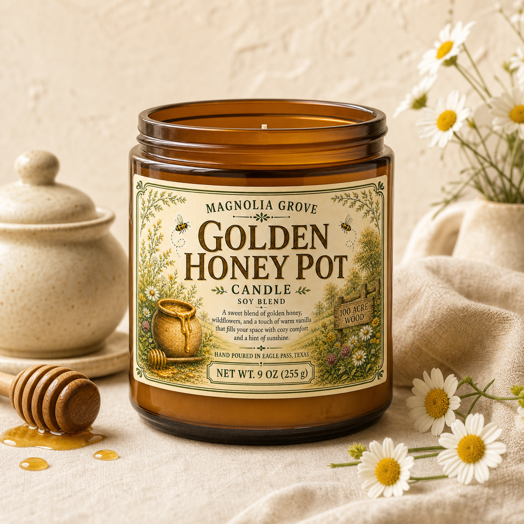 Golden Honey Pot 9 oz candle from Magnolia Grove Gifts