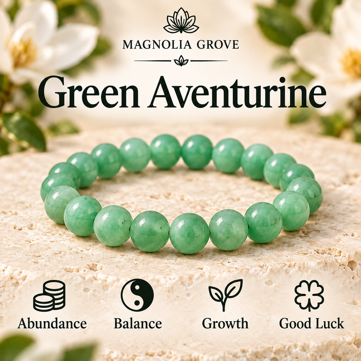 Green Aventurine 8mm stretch bracelet hero