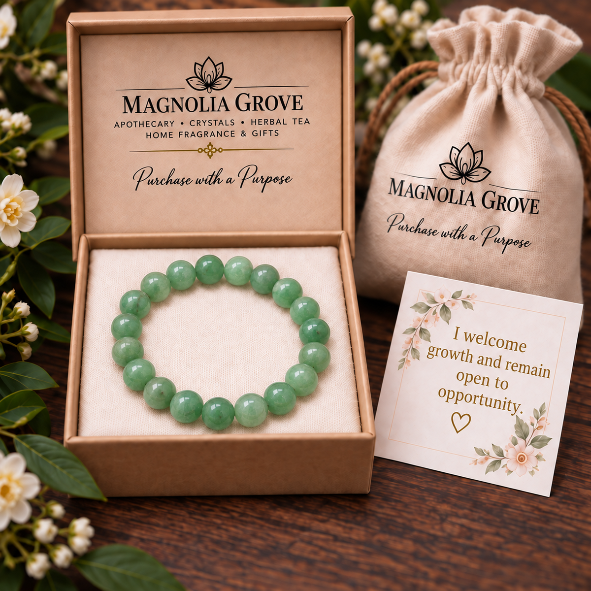Green Aventurine 8mm stretch bracelet gift