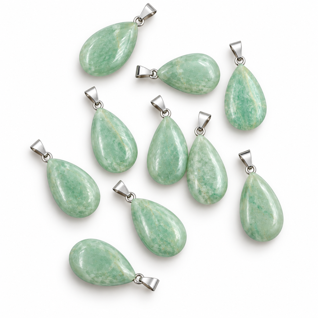 Green Aventurine drop pendant — variations