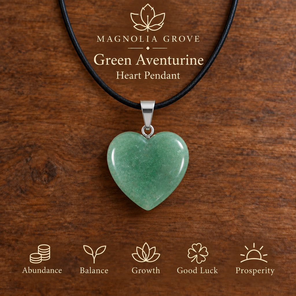 Green Aventurine Heart Pendant — Main image