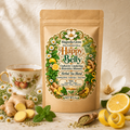 Happy Belly herbal tea in Magnolia Grove kraft pouch