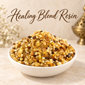 Healing Blend Resin natural resin incense in an elegant ceramic bowl