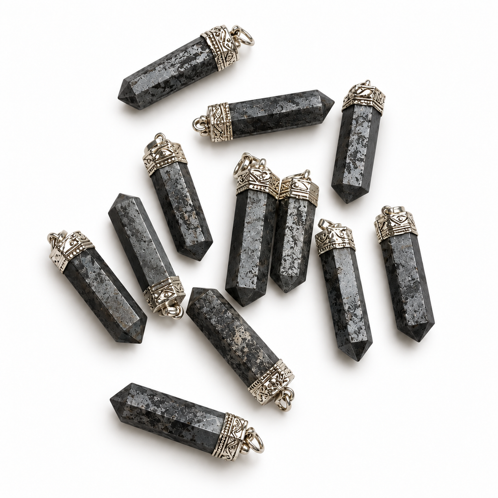 Hematite pencil pendant — color and pattern variations