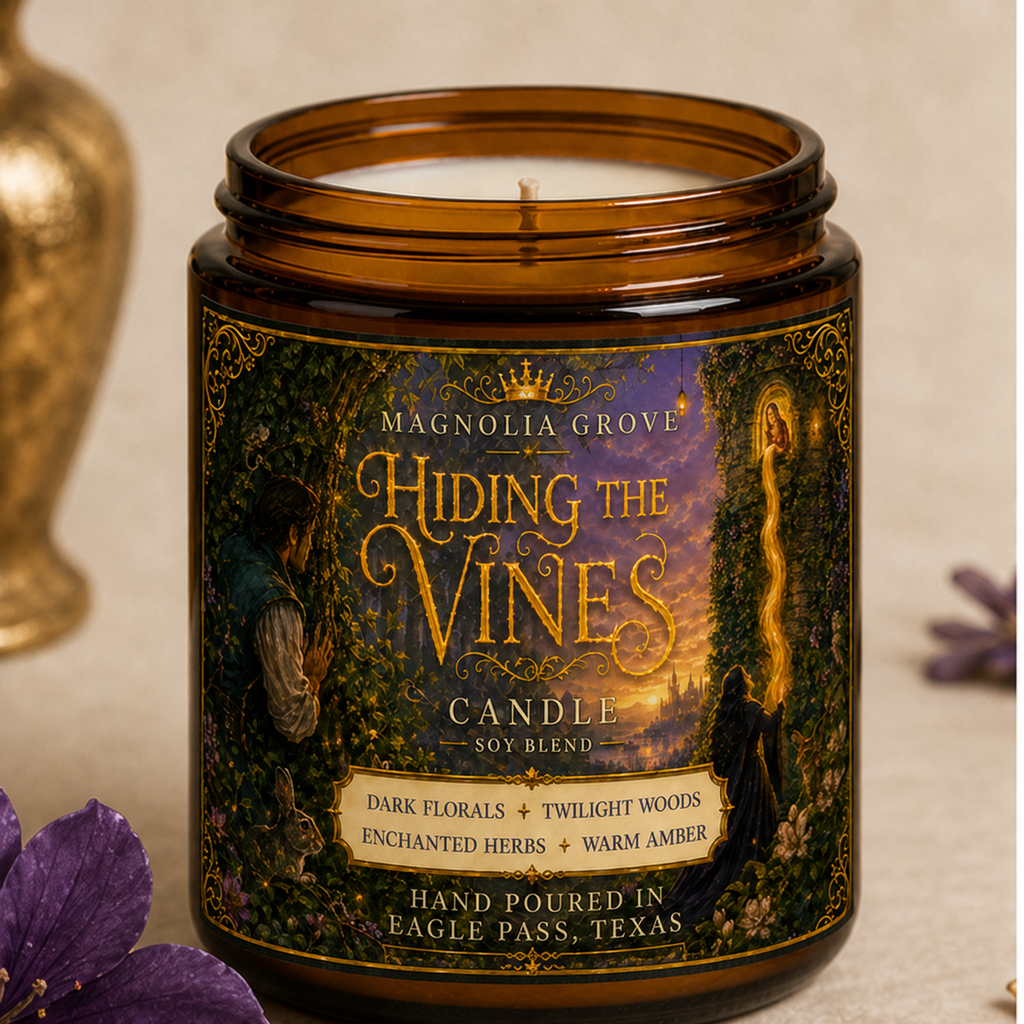 Hiding the Vines soy-blend candle from Magnolia Grove Gifts