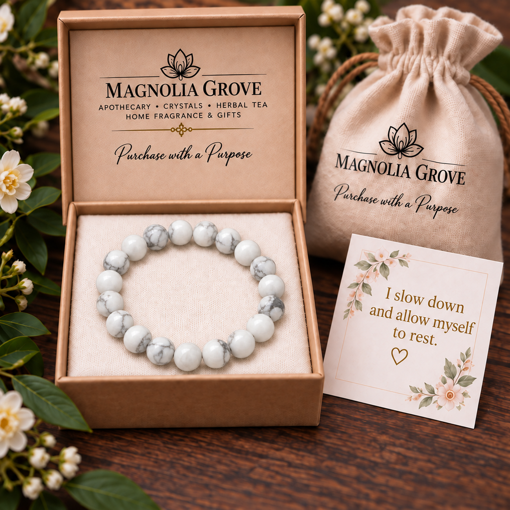 Howlite 8mm stretch bracelet gift