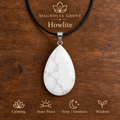 Howlite drop pendant — main