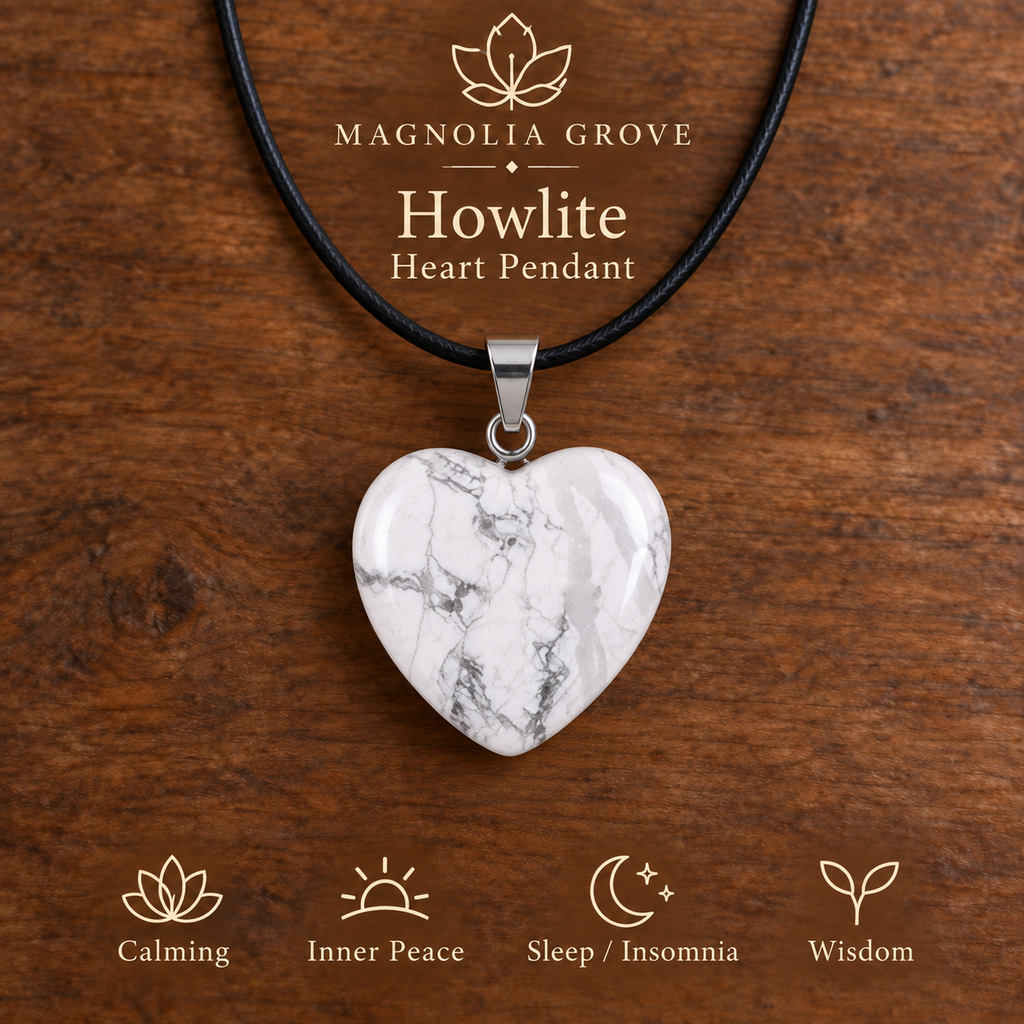 Howlite Heart Pendant — Main image