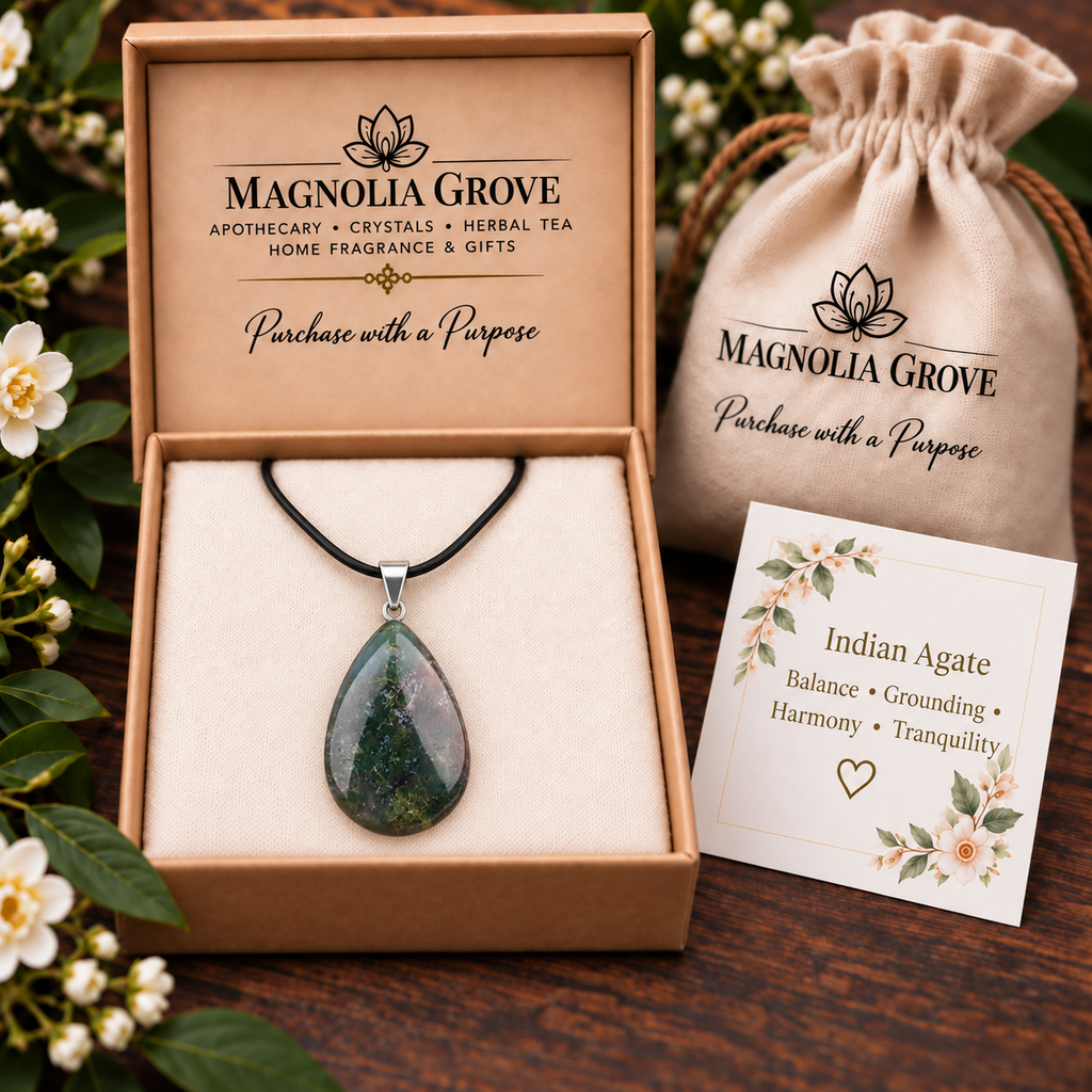 Indian Agate drop pendant — gift