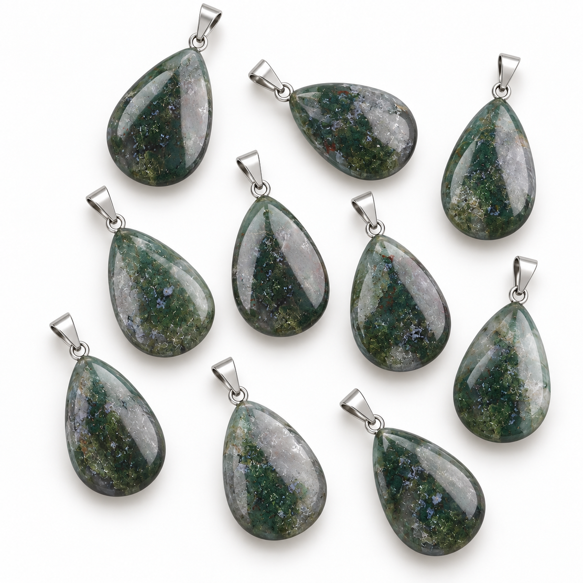 Indian Agate drop pendant — variations