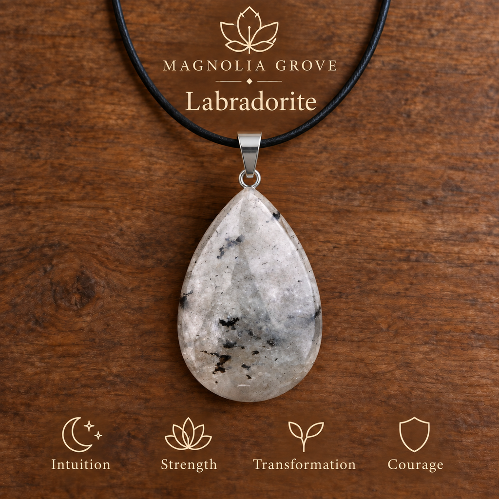 Labradorite drop pendant — main