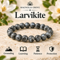 Larvikite 8mm stretch bracelet hero