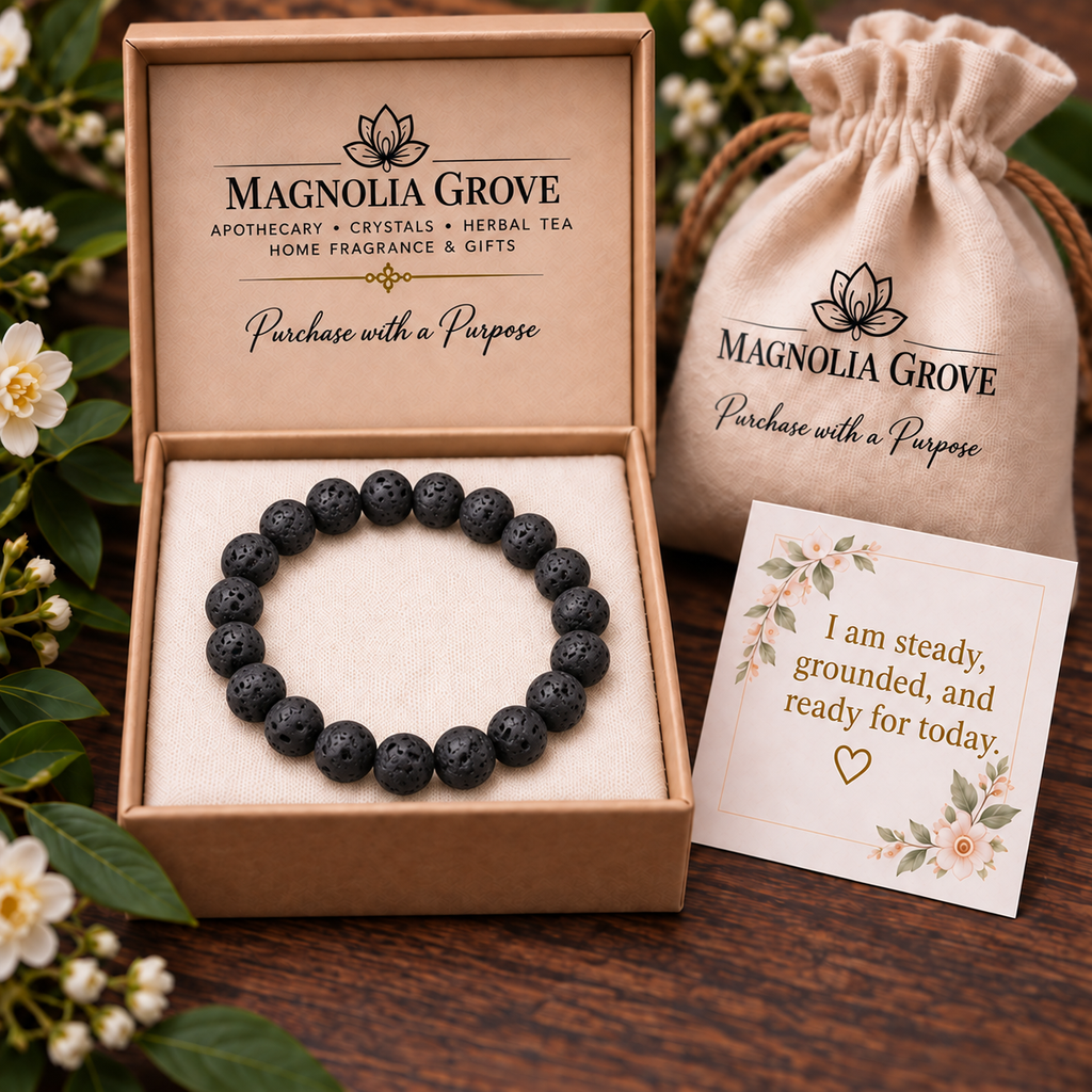 Lava Stone 8mm stretch bracelet gift