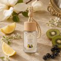 Lemon Kiwi Cassis Car Air Freshener — 8 mL glass bottle with wood cap