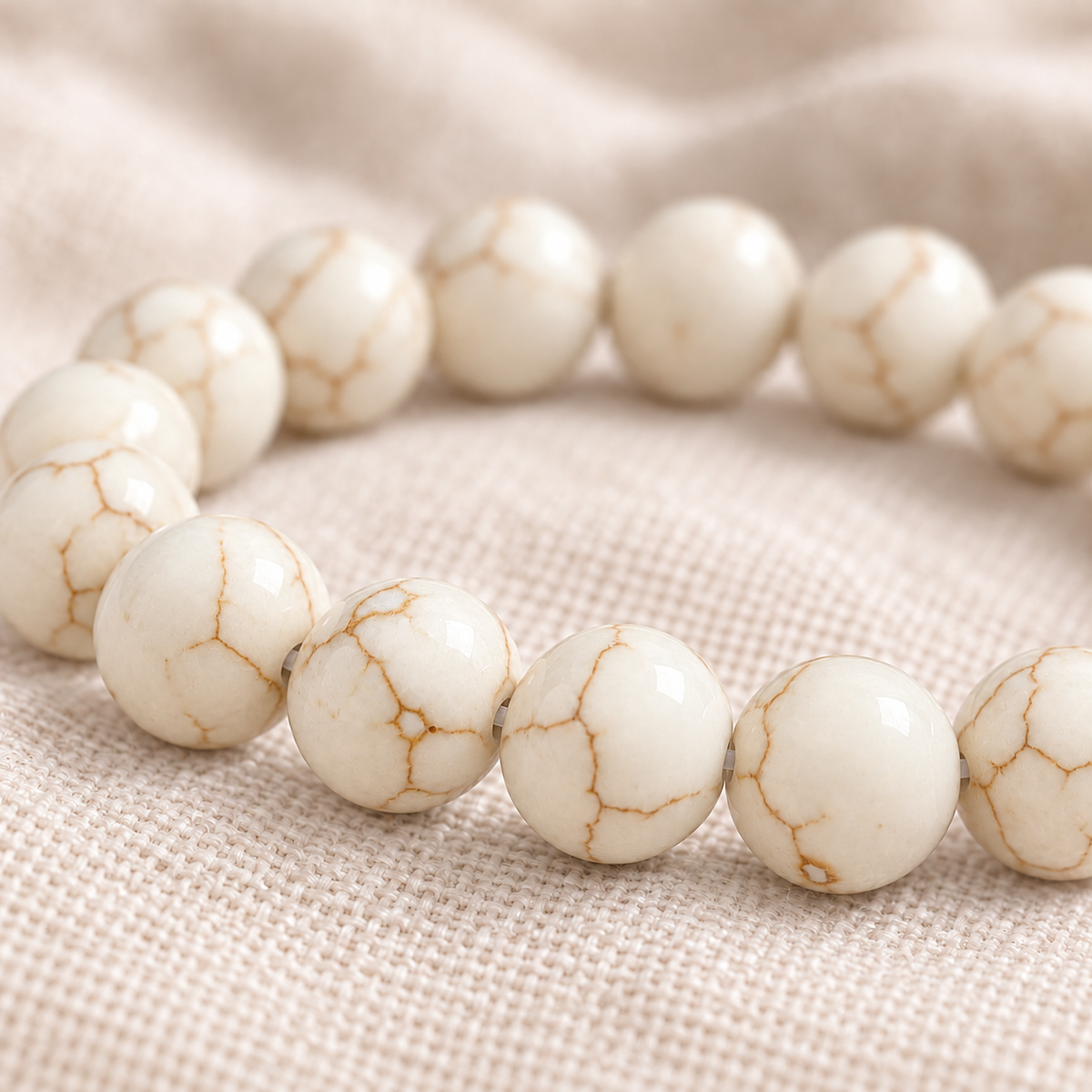 Magnesite 8mm stretch bracelet macro