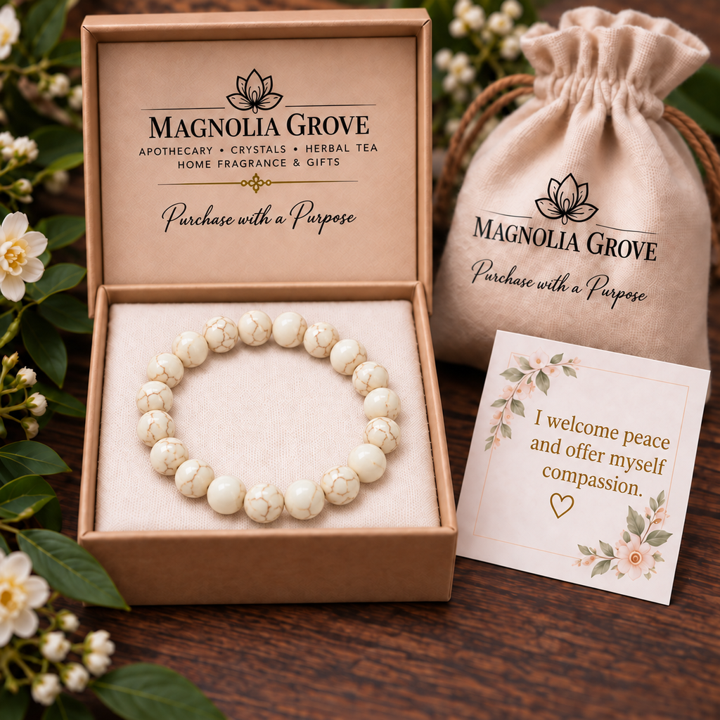 Magnesite 8mm stretch bracelet gift